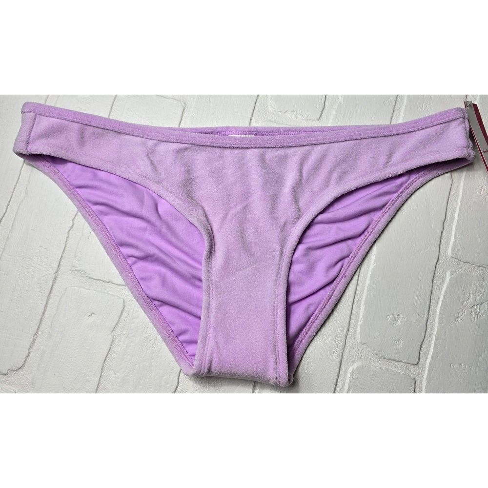 Xhilaration violet Terry Cloth Cheeky Bikini Bottom  Large